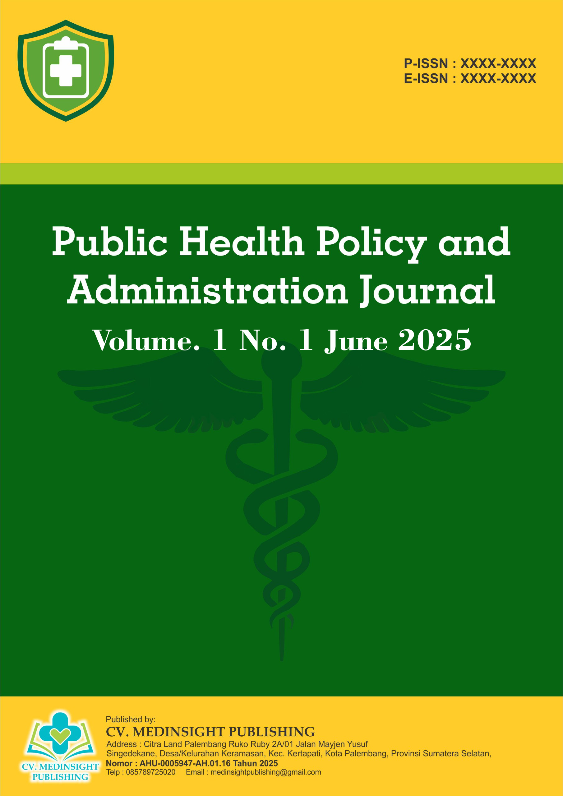 					View Vol. 1 No. 1 (2025): June : Public Health Policy and Administration Journal
				
